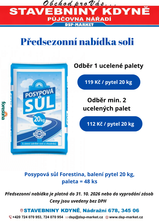 Předsezonni nabidka soli