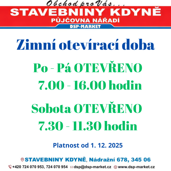 Kdyně_zimni_oteviraci_doba